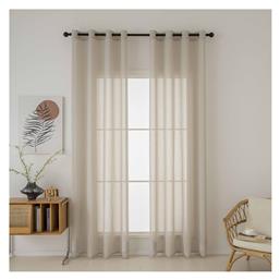 Beauty Home Κουρτίνα με Τρουκς Μπεζ 140x270εκ.