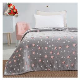 Beauty Home Κουβέρτα Βελουτέ Φωσφορίζουσα Γκρι 160x220εκ.