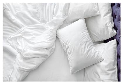 Beauty Home Σεντόνι Ξενοδοχείου Λευκό King Size 300x300εκ. Βαμβάκι & Πολυεστέρας