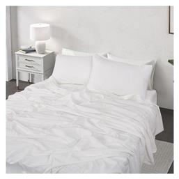 Beauty Home Σετ Σεντόνι με 1 Μαξιλαροθήκη Υπέρδιπλο 240x280εκ. Hilton Art 11151 Λευκό 2τμχ