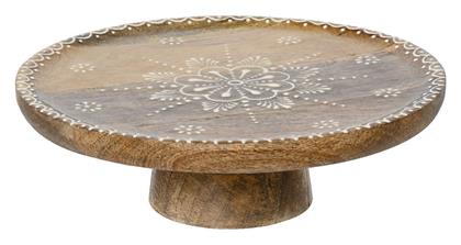 Beauty Home Τουρτιέρα Ξύλινη Καφέ 25x9εκ.