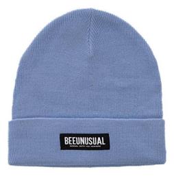 Bee. Unusual. Beanie Unisex Σκούφος Πλεκτός σε Μπλε χρώμα