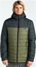 Billabong Surf Check Ανδρικό Χειμωνιάτικο Μπουφάν Puffer Military