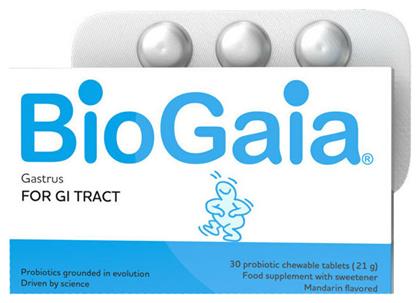 BioGaia Gastrus Προβιοτικά 30 μασώμενες ταμπλέτες Μανταρίνι Μέντα