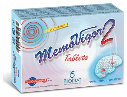 Bionat Memovigor 2 900mg Συμπλήρωμα για την Μνήμη 20 ταμπλέτες