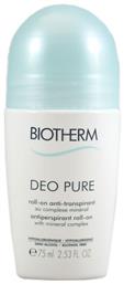 Biotherm Deo Pure Αποσμητικό σε Roll-On 75ml