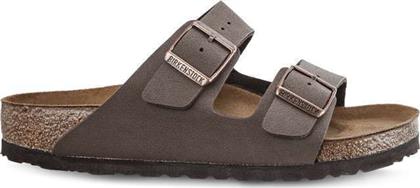 Birkenstock Arizona Birko-Flor Nubuck Γυναικεία Σανδάλια Ανατομικά σε Καφέ Χρώμα