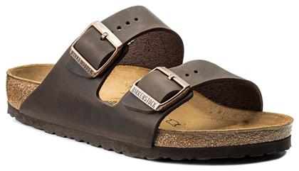 Birkenstock Arizona Oiled Leather Δερμάτινα Ανδρικά Σανδάλια Habana Regular Fit