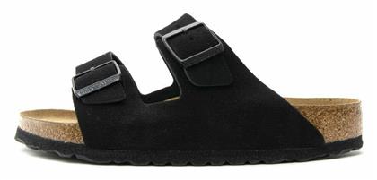 Birkenstock Arizona Sfb Δερμάτινα Ανδρικά Σανδάλια σε Μαύρο Χρώμα Regular Fit