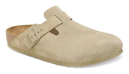 Birkenstock Boston Bs Γυναικεία Δερμάτινα Ανατομικά Σαμπό Πράσινα