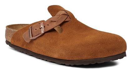 Birkenstock Boston Γυναικεία Ανατομικά Σαμπό Καφέ