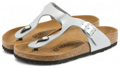 Birkenstock Gizeh Birko-Flor Γυναικεία Σανδάλια Ανατομικά σε Ασημί Χρώμα