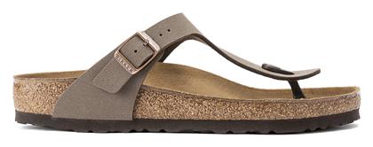 Birkenstock Gizeh Δερμάτινα Πέδιλα Καφέ