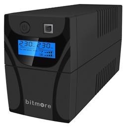 Bitmore U650LCD UPS Line-Interactive 650VA 360W με 2 Schuko Πρίζες