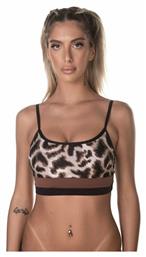 Blu4u Bikini Μπουστάκι με Ενίσχυση Animal Print Καφέ