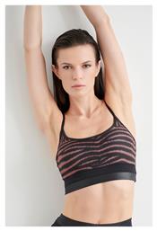 Blu4u Tiger Print Bikini Μπουστάκι Μαύρο