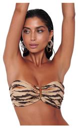 Bluepoint Strapless Bikini Top με Ενίσχυση Animal Print Blue από το Tres Chic