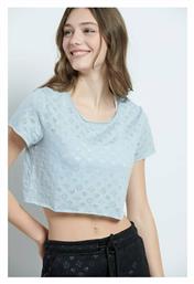 BodyTalk Γυναικείο Αθλητικό Crop Top Κοντομάνικο Γαλάζιο Γαλάζιο