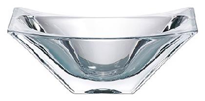 Bohemia Okinawa Διακοσμητικό Μπωλ Κρυστάλλινο Διάφανο 27x27x10.7cm