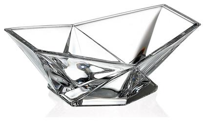 Bohemia Origami Διακοσμητικό Μπωλ Κρυστάλλινο Διάφανο 22x22x8cm