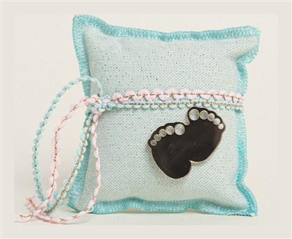 Μπομπονιέρα Βάπτισης με Μαξιλαράκι από 'Υφασμα