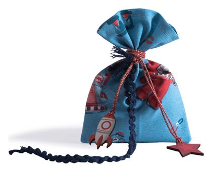 Μπομπονιέρα Βάπτισης σε Πουγκί από 'Υφασμα