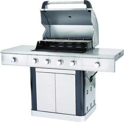 Bormann Elite BBQ5500 Zenith Ψησταριά Υγραερίου Μαντεμένιας Σχάρας 71x49.5εκ. με 6 Εστίες 22.5kW και Πλαϊνό Μάτι Υπερύθρων από το Polihome