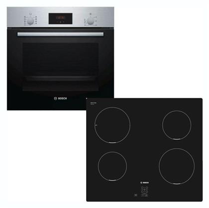 Bosch Άνω Πάγκου με Επαγωγικές Εστίες Inox HBF134ES1 + PUE611BB5E