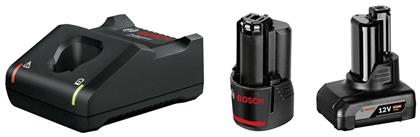 Bosch Σετ 2 Μπαταρίες Λιθίου 12V 1x4Ah & 1x2Ah με Φορτιστή 12V