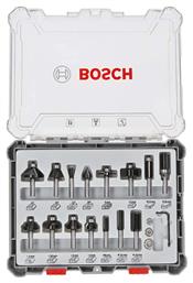 Bosch Σετ Φρέζες Καρβιδίου 15τμχ