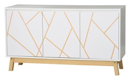 Μπουφές Aria Ξύλινος Λευκό-φυσικό 120x35x67cm από το Designdrops