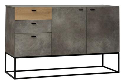 Μπουφές Delta από Ξύλο & Μέταλλο με Συρτάρια Dark Oak 136x36x82cm