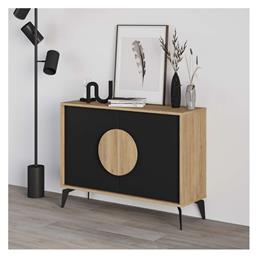 Μπουφές Gora από Ξύλο & Μέταλλο Sapphire Oak - Silky Black 110x40x82cm