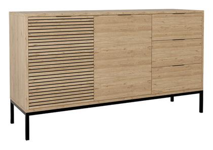 Μπουφές Leodrif Ξύλινος Oak-Μαύρο 140x40x80cm από το Designdrops