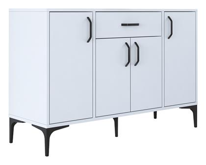 Μπουφές Luther Ξύλινος με Συρτάρια Λευκό 120x40x78.5cm