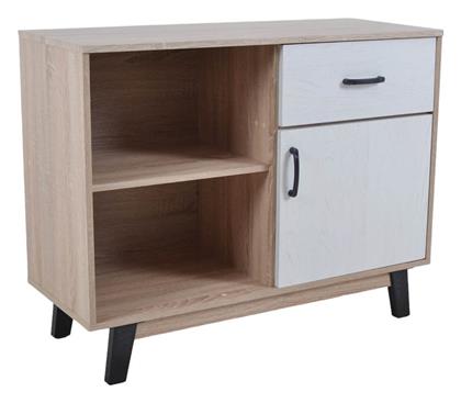 Μπουφές Ξύλινος με Συρτάρια Λευκός 94x38x74cm