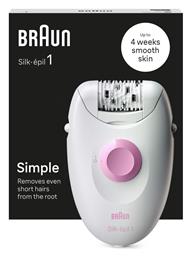 Braun Silk Epil 1 Αποτριχωτική Μηχανή Epilator SE1-000