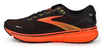 Brooks Ghost 15 Ανδρικά Αθλητικά Παπούτσια Running Μαύρο / Πορτοκαλί