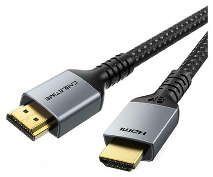 Cabletime HDMI 2.1 Braided Cable HDMI male - HDMI male 2m Μαύρο