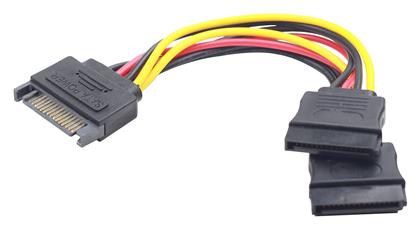 Cablexpert Power Splitter Sata 0.15m 15-Pin Sata - 15-Pin Sata Cable 0.15m Πολύχρωμο (SATAM2F)