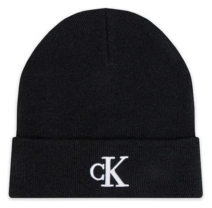 Calvin Klein Beanie Unisex Σκούφος Πλεκτός σε Μαύρο χρώμα