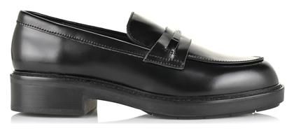 Calvin Klein Δερμάτινα Γυναικεία Loafers σε Μαύρο Χρώμα