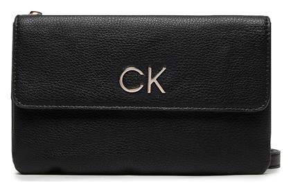 Calvin Klein Flat Γυναικεία Τσάντα Χιαστί Μαύρη από το Epapoutsia