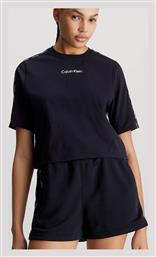 Calvin Klein Γυναικείο Αθλητικό Crop T-shirt Μαύρο