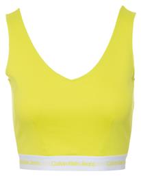 Calvin Klein Γυναικείο Crop Top Αμάνικο Lemon Lime