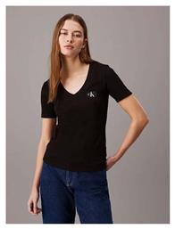 Calvin Klein Γυναικείο T-shirt με V Λαιμόκοψη Μαυρο από το ProjectShops