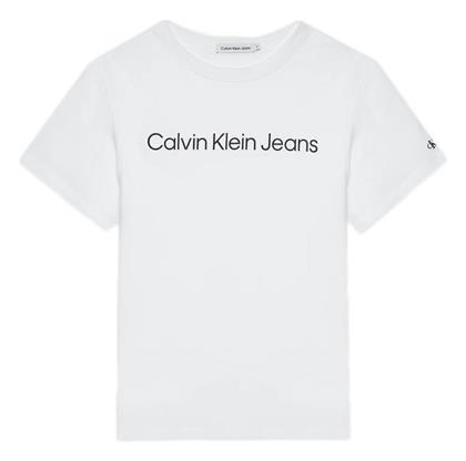 Calvin Klein Logo Παιδικό T-shirt ΛΕΥΚΟ- ΜΑΥΡΟ