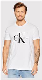 Calvin Klein Monogram Ανδρικό T-shirt Κοντομάνικο Λευκό