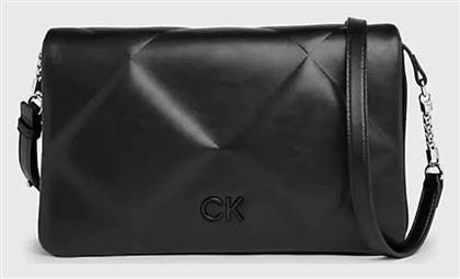 Calvin Klein Quilt Γυναικεία Τσάντα Ώμου Μαύρη