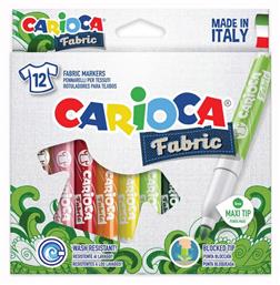 Carioca Fabric Σετ Μαρκαδόροι Ανεξίτηλοι για Ύφασμα 12τμχ